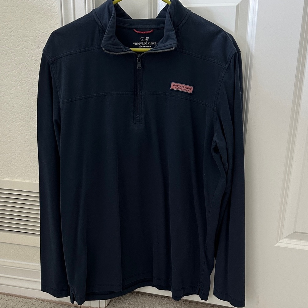 Vineyard Vines Navy Blue “Edgartown” Quarter-Zip Pullover